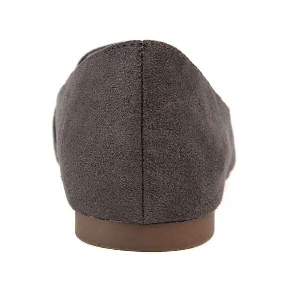 JOURNEE COLLECTION Womens Gray Criss-Cross Pattern Mindee Flats Shoes 10 M - Picture 2 of 4